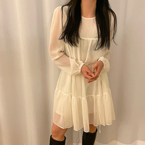 하늘핏 살랑살랑 쉬폰 캉캉 원피스