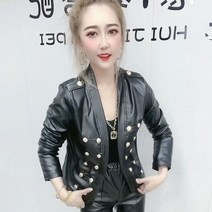 패셔너블한 세트 워싱 PU 재킷 스러운 코트 롱 팬츠 리스트 여성린넨자켓 여성자켓 라운드PU자켓 PU자켓 봄여성자켓 여자PU자켓코디