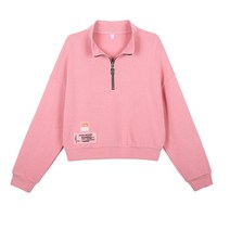 반집업 맨투맨 카라반집업 하프집업 아노락 짧고 스웨터 여성 봄 버전 풀오버 모든 경기 하프 지퍼 탑 인 조수