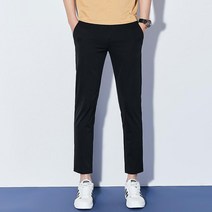 수입 봄 가을 남자 슬랙스 대학생 데일리 회사원 배정남 바지 와이드 테이퍼드핏 통넓은 팬츠 치트키 밴딩 면접 소개팅 나일론 면바지 부츠컷 키큰쇼핑