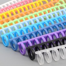 셀프제본 제본링 칼라 A4 책자 스프링 플라스틱 서류 프린트 복사, 색상, 하늘색