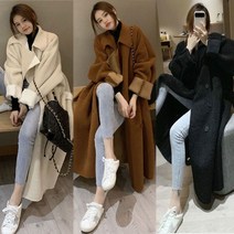 예쁜 롱코트 점퍼 뽀글이 양털 후리스 롱아우터 루즈핏