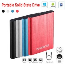 휴대용 SSD 외장 하드 디스크 USB 3.0 500GB 1테라 2테라 노트북 데스크탑, 레드 500GB