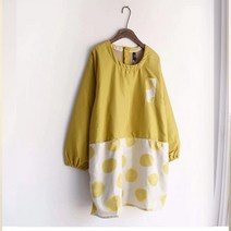 리씨상점 방수 면 작업복 앞치마 긴소매, 옐로우, 1개