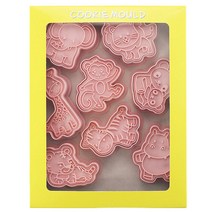 Mian Xiao Xin 비스킷 몰드 DIY 3D 입체 홈베이킹 도구 아이싱 쿠키스탬프 8종 세트, 1개, 숲속 동물