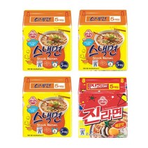 오뚜기 스낵면 105g 5입 3봉+ 진라면 매운맛 120g 1봉