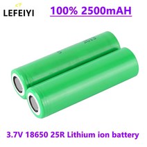 LEFEIYI INR18650 충전식 리튬 이온 배터리 원격 제어용 대용량 내구성 교체 25R 3.7V 2500mAh, 3.7 볼트+1 PCS Battery