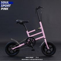 미니자전거 접이식 미니벨로 12인치 가벼운자전거, 프린세스파우더-12인치135-175cm