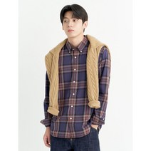 [빈폴] [SLIM] 네이비 코튼 미디엄 체크 셔츠 (BC2864A16R)