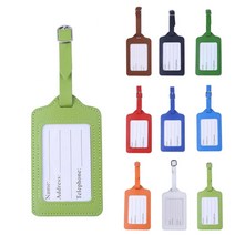 PU가죽 가방 수하물 캐리어 태그 라벨 여행 네임테그