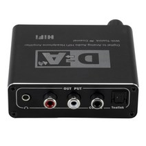 grwibeou hifi dac amp 디지털-아날로그 오디오 변환기 rca 3.5mm 헤드폰 증폭기 toslink 광 동축 출력 휴대용 da, 검은색