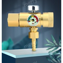 산소 레귤레이터 압력계 아세틸렌조정기 용접 커넥터, 04.더블게이지-산소게이지(실버)