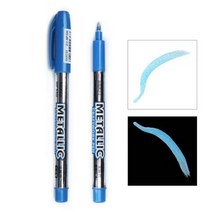DIY 금속 다채로운 페인트 마커펜 샤피 금색과 은색 1.5mm 학생 용품 공예품 펜 아트 페인팅 2 개, 2PCS Blue