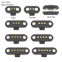 1Pair 1A Waterproof Magnetic Pogo Pin Connector 2P 3P 4P 5P Pogopin Male Female 2.5mm Spring Loaded, 04 5Pin