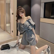 JINGHENG 점프슈트 여성여름점프수트 반바지점프수트9512785136
