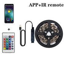 전기 RGB 5050 LED Strip Light 5V USB Bluetooth IR remote pFlexible Diode Suitable For Living Room De, 01 0.5m, 01 Bluetooth IR