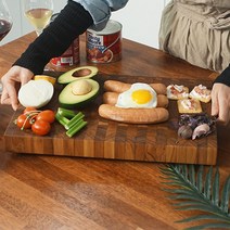 캔쇼 엔드그레인 프리미엄 우드 도마 특대/보르네오 월넛, 없음