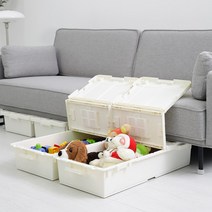 이지오프 언더베드 리빙박스 2개, 아이보리