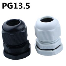 10pcs 케이블그랜드 승진! PG13.5 흰색 플라스틱 방수 커넥터 케이블 글 랜드 5 개, 02 white pg13.5