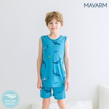 마밤 쿨 인견 민소매 아동 주니어 내의 실내복 네온샤크