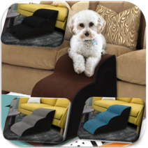 곡선 슬라이드 애견계단 강아지계단, 2단(그레이)