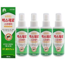 벅스 제로 (이카리딘) 100ml 스프레이형 모기 털진드기 기피제, 4개