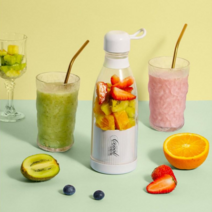 AKRUA 믹서기 소형미니 믹서기 휴대용 USB 충전 믹서기 미니 블렌더 믹서기-유리컵 세트 증정, 화이트A