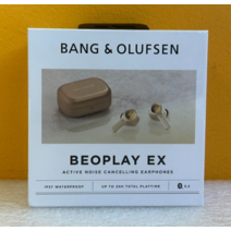 Bang & Olufsen Beoplay EX 골드톤 20시간 블루투스 5.2 무선 이어버드. 새로운