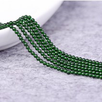 연화 천연 녹사금석 원석재료 3mm 1줄 약40cm 2mm보유, 단품