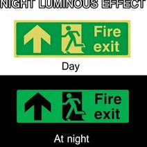 미다인터내셔널 야광 비상구표지판 야광표지판 야광비상구 비상구표시 축광표지판 피난구유도표지 비상대피로 비상구표시판 아크릴사인 표지판, 왼쪽위, 1