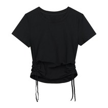 안다르 ANDAR 투웨이 셔링 숏슬리브_블랙