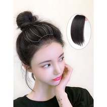 가발 일편식 진발 패드 헤어스프레이 스텔스 무흔 스티커 증발량 모근 봉송기 정수리 보발녀, 전진발 대면적 인트라넷 15cm-내추럴 블랙