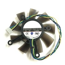 냉각팬 75MM FD8015U12S DC12V 0.5AMP 4PIN 쿨러 팬 아수스 GTX 560 GTX550Ti HD7850 그래픽 비디오 카드, 한개옵션0