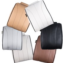 카띵 차량용 리무진 헤드쿠션 헤드레스트 목쿠션 목배게 나파가죽 자동차, 바닐라화이트