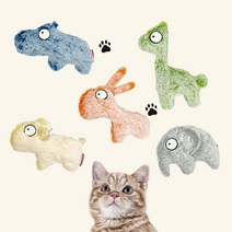 펫케어 흐리멍텅 동물원 고양이 캣닢 봉제 인형, 1개, 코끼리