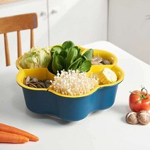 나무 구절판 그릇 월남쌈 샤브샤브 재료 나눔 접시, 9칸