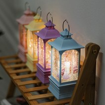 엘공주 랜턴 워터볼 오르골 (4color), 보라