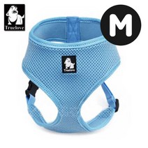 트루러브 강아지하네스 에어매쉬 블루 M 1P 여름 산책 용품 애견하네스 0WA6D05F, 1개