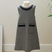 자투리 모직 하운드투스체크 트라이비 블랙