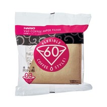 하리오 여과지 커피필터 브라운 100매 (VCF-03-100M), 단품