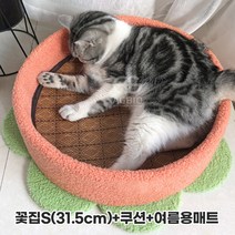 [행운이네] 고양이 소형 예쁜 플라워 스크래쳐 캣타워 꽃나무, 1종, 플라워하우스S+사은품(여름용매트)