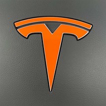 Custom Cut Graphics 테슬라 모델 3Y용 핸들 랩 2피스 세트 (네온 옐로우), Gloss Orange