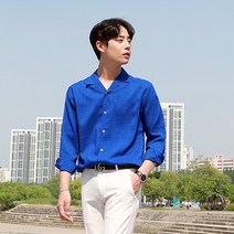 메르빈 오픈 카라 셔츠