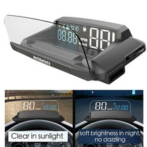 GPS HUD H400G/S 자동 게이지 HUD GPS 시스템 헤드 업 디스플레이 프로젝터 속도계 알람 기능 전자 액세서, 02 H400S-OBD