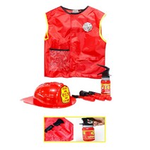 유치원 화재교육 소방관의상 헬멧 소품 역할놀이 미래꿈 변신완구 학습교구 직업체험