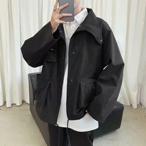 커플코트 타입 야구복 남성 여성 트렌드 봄가을 계절 멋진 와이드 루즈핏 4998781758, XL, 블랙 1000 더블레이어 퀄리티