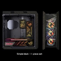 데스크탑 케이스 asus rog strix helios pc 게이머 diy led 컴퓨터 장식 5v mb 동기화용 rgb 라이트 패널 백플레이트 동적 디스플레이, a-11pcs 키트-블랙