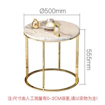 케이로 수입 고급 럭셔리 인테리어 대리석 사이드 테이블 라운드 거실 침실 호텔 로비 작은 탁자, 바흐(화이트 대리석)