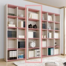 사무실 서재용 두꺼운나무 5단 오픈 컬러 책장(3종) 벽면 책방 거실 북카페, 1200책장/화이트