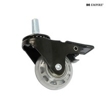 2인치 볼트 회전 가구바퀴, 볼트 브레이크 AH2BM10UBK 투명그레이(1개)